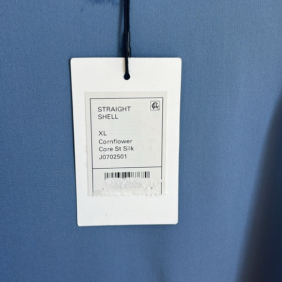 🛍️Theory Cornflower Blue Stretch Silk Sleeveless Shell Tank Top XL NWT - Picture 7 of 7